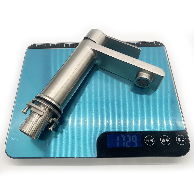 SUS 304 Faucet Stainless Steel Bathroom Brushed Basin Faucet Single Handle Hot And Cold Water Taps