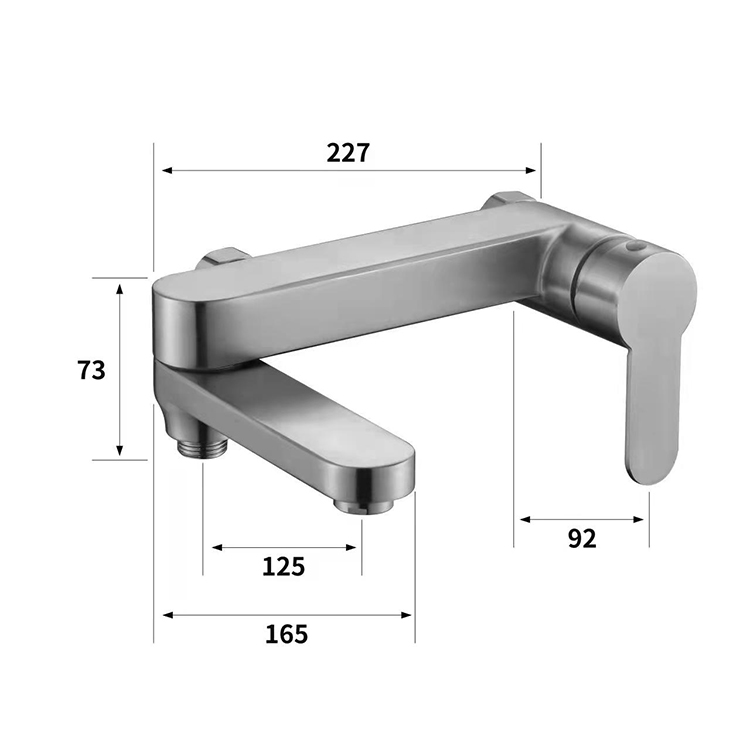 New Design Surface Finishing Stainless Steel 304 Shower Mixer Bath Ceiling Shower Set Faucet