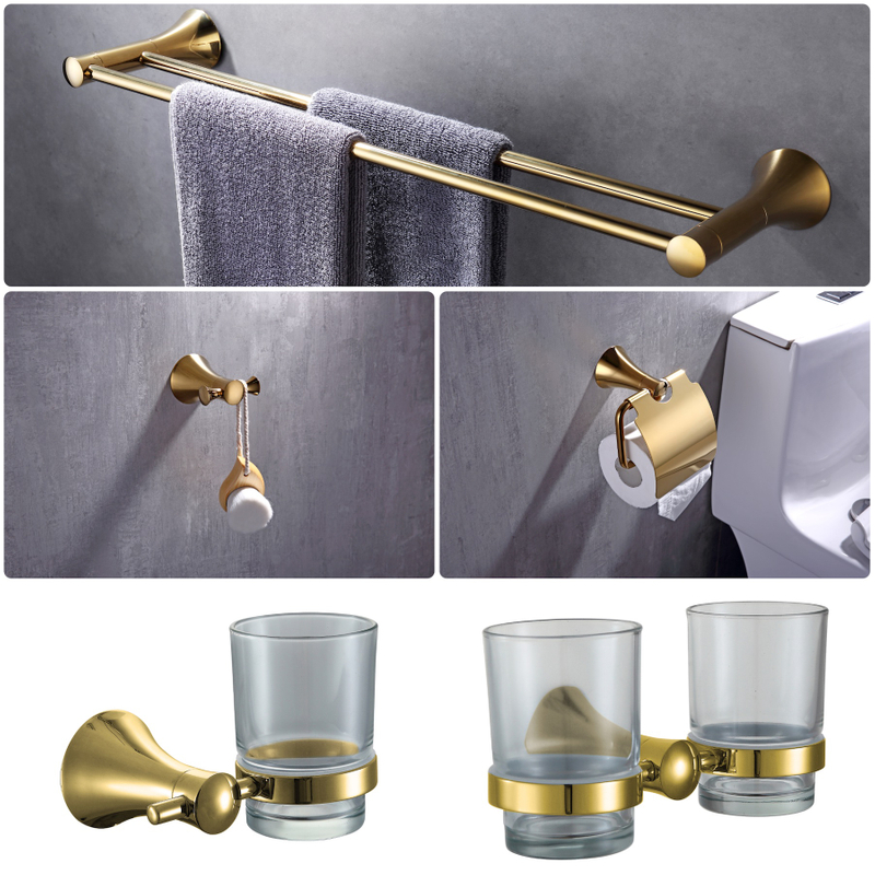 Hotel Stainless Steel Towel Rack Bathroom Hardware Set Single Pole Towel Rack