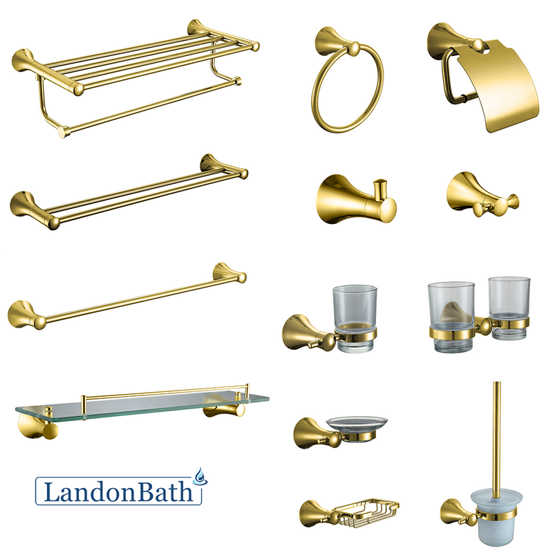 Hotel Stainless Steel Towel Rack Bathroom Hardware Set Single Pole Towel Rack