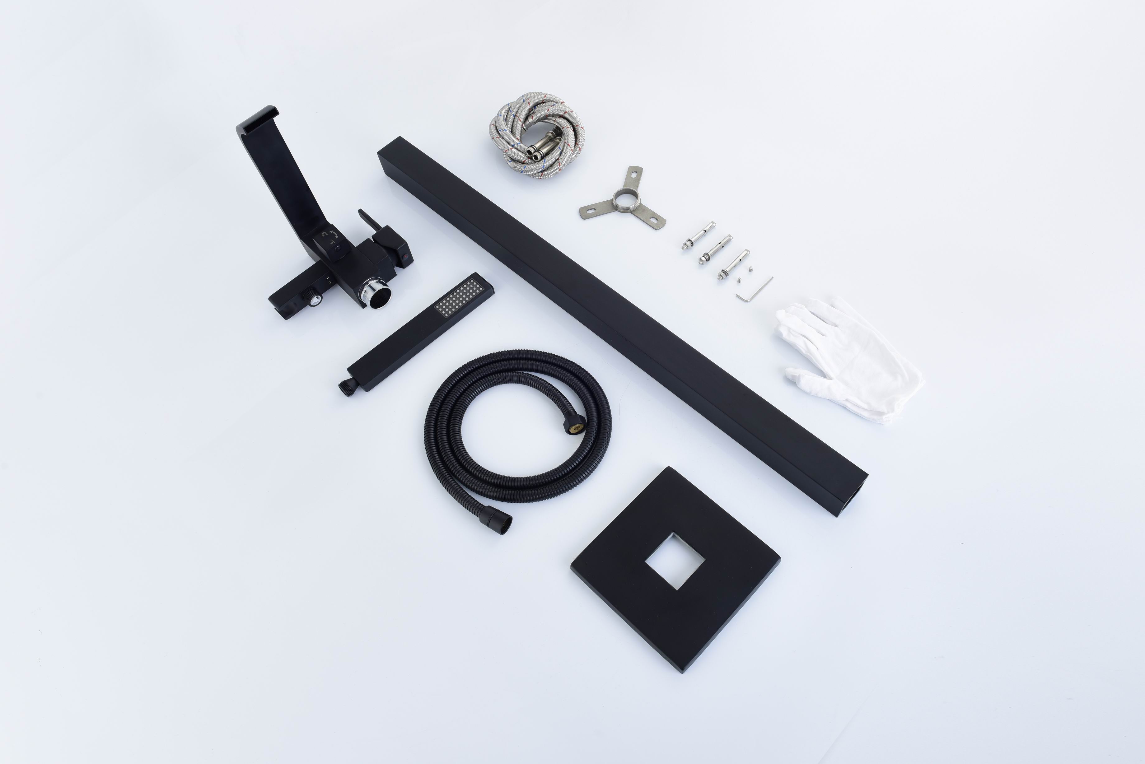 Matte Black Freestanding Bathtub Faucet Thermostatic Bathroom Faucet