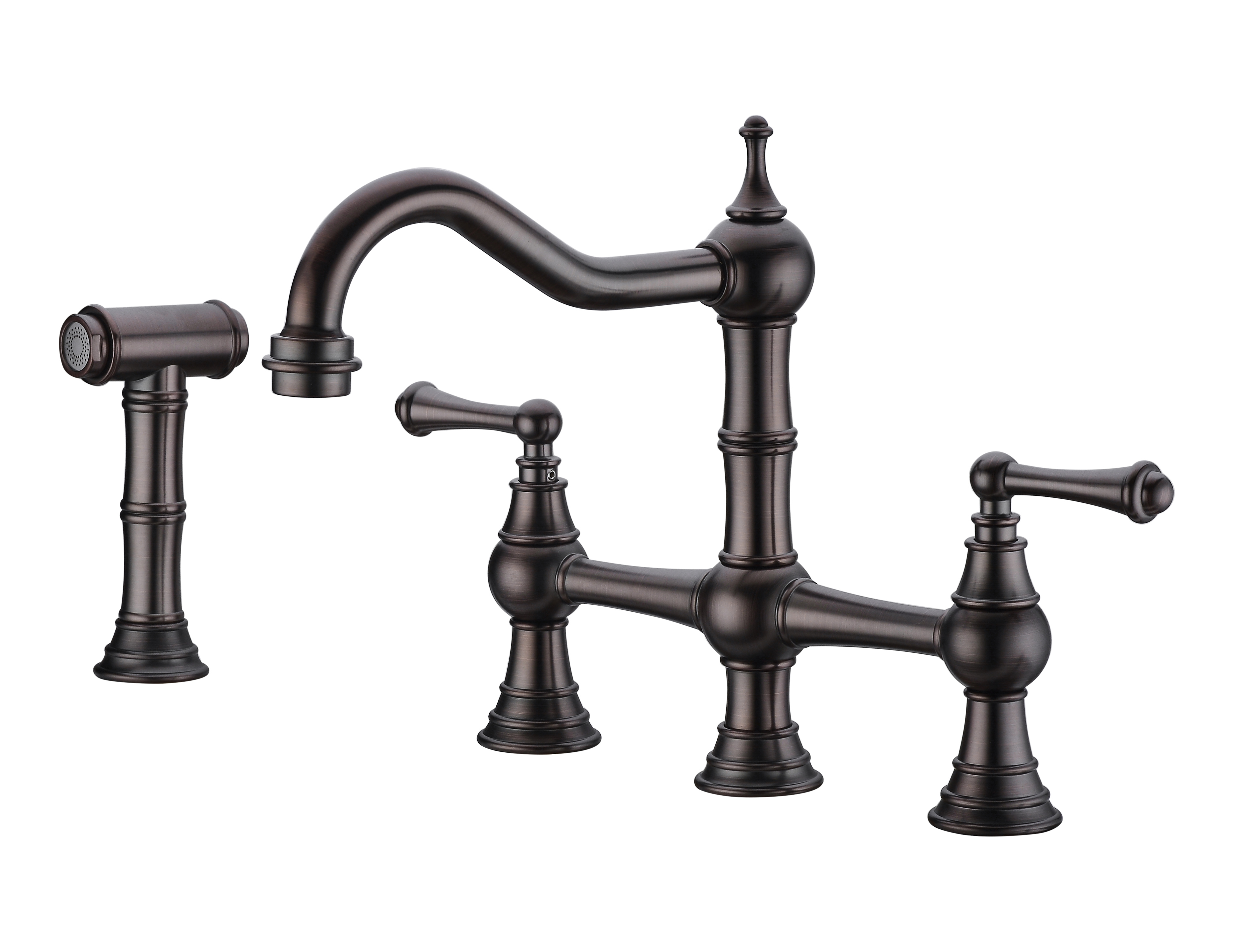 Brass Traditional Bridge Kitchen Faucet Mixer 1301027