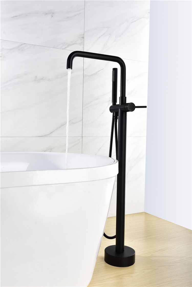 Hot and Cold Bathtub Faucet Floor Mounted Tub Faucet Bathroom Shower Mixer Tap