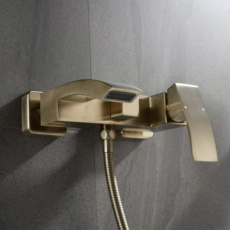 Competitive Price Brass Small Size Exposed Wall Mounted Shower Bath Faucet