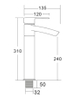 Wide Deck Mounted Watermark Brass Chrome Basin Faucet For Commercial Torneira Para Banheiro
