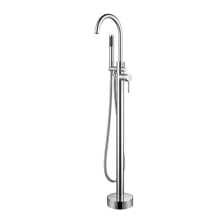 Brass Floor Shower Taps Freestanding Bath Tub Faucet Bathtub Mixer Free Standing Tub Facuet
