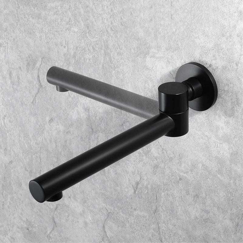 Washroom Wall Mounted Bathtub Mixer with Rainfall Head Brass Concealed Wall Mount Bathtub Faucet