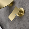 One Handle Brushed Gold Water Tap Hot Cold Mixer Hidden In Wall Mounted Concealed Basin Faucet