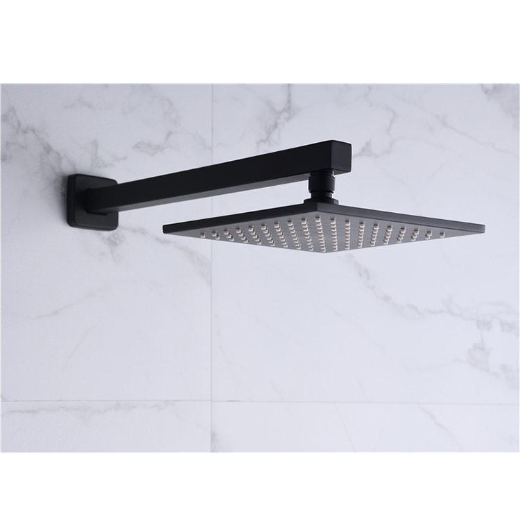 Shower Sprayer Matte Black Hand Showers Set Hidden Hose Body Spray Rain Metal Head Arms Cupc Retro Steel Built In Faucets