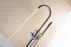 Modern Tub Filler Faucet Floor Mounted Free Standing Bathtub Faucet with Handshower in Chrome