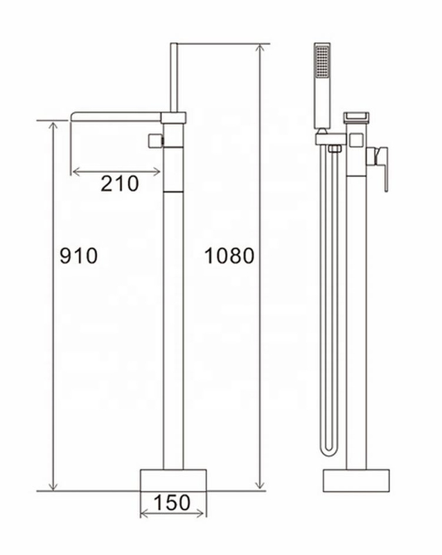 Bathroom Freestanding Bathtub Faucet With Handheld Sprayer Showers For Shower Free Tub Filler Mixer Handshower