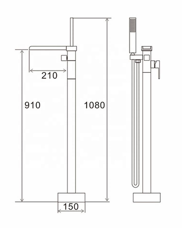 Bathroom Freestanding Bathtub Faucet With Handheld Sprayer Showers For Shower Free Tub Filler Mixer Handshower
