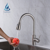 Professional kitchen faucet supplier 304 stainless steel gooseneck pull out single lever sink kitchen faucet mixer water tap