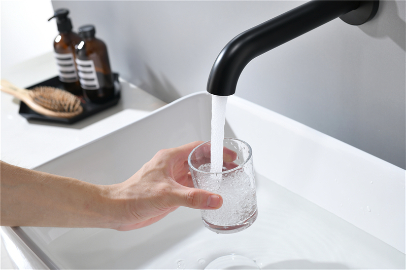 Wall Basin Bath Tap Brass Bathtub Sink Wash Hand Faucet Bathbasin Tap Black Zwart Kraan