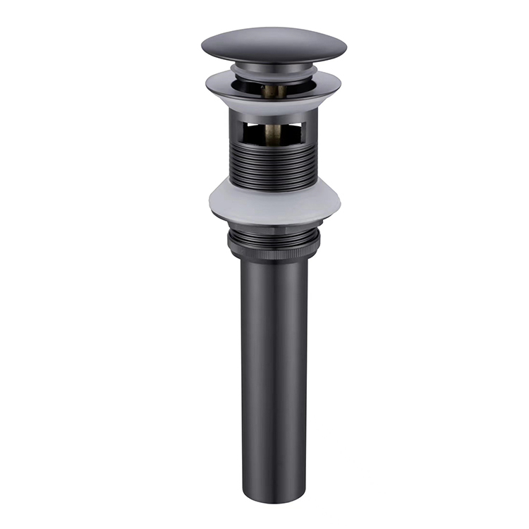 Best Price Black Pop-Up Brass Push Down Basin Water Waste Drainer With Overflow