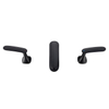 Contemporary Matte Black Wash Basin Faucet 3 Hole Dual Handle Bathroom Water Mixer Taps