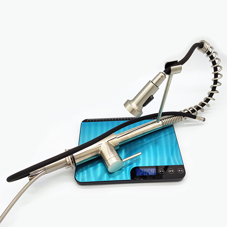 High Quality Kitchen Faucet Lead-free Hot Cold Water Tap 304 Stainless Steel Pull Down Spring Kitchen Sink Faucet