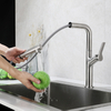 2021 New Design 304 Kitchen Faucet Brushed Finished Sink Tap Pull Out Kitchen Sink Faucet