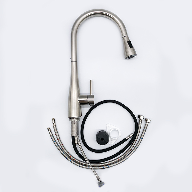 2021 Kitchen Faucet Stainless Steel 304 Water Tap Modern Style Pull Down Sprayer Kitchen Mixer Sink Faucets