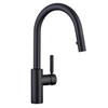 Amazon Hot Sale 304 Stainless Steel Kitchen Sink Water Mixer Black Color Pull Down Kitchen Faucet
