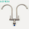Double Tap 1 in 2 Out Single Cold Water Sink Tap 304 Stainless Steel Kitchen Faucet
