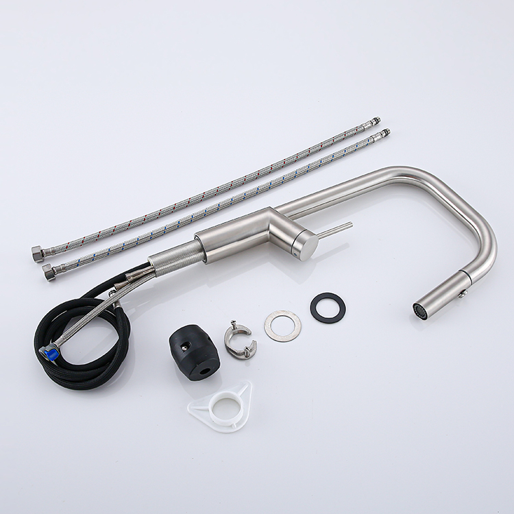 2022 New Product Deck Mount Pull Down Kitchen Faucet With Pull Down Sprayer Kitchen Sink Faucet