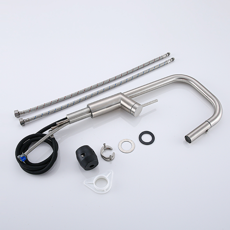 2022 New Product Deck Mount Pull Down Kitchen Faucet With Pull Down Sprayer Kitchen Sink Faucet