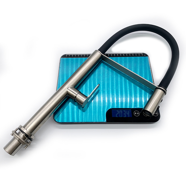 Flexible Silicone Hose Hot And Cold Water Mixer Pull Down Sprayer Tap Silicone Kitchen Faucet