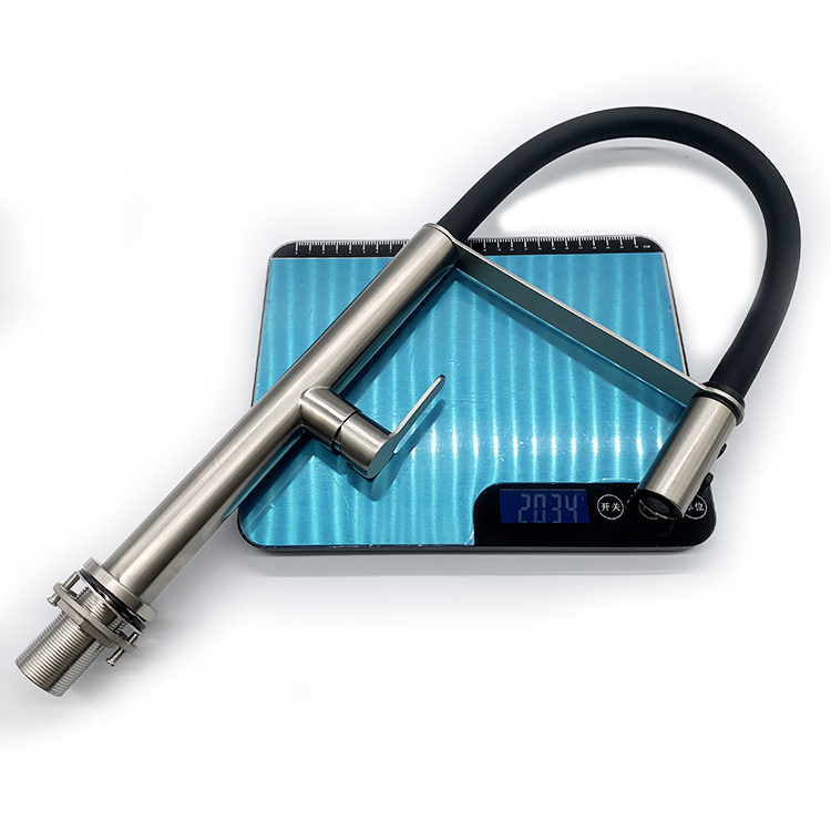 Flexible Silicone Hose Hot And Cold Water Mixer Pull Down Sprayer Tap Silicone Kitchen Faucet