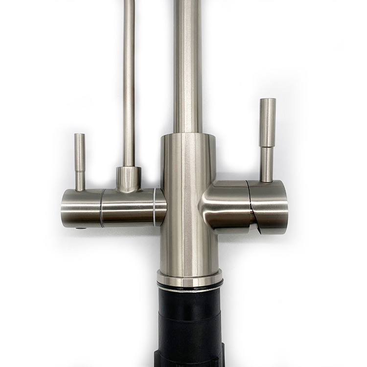 SUS304 Dual Handle Direct Drinking Water Hot Cold Kitchen Faucet 3 Way Water Purifier Faucet