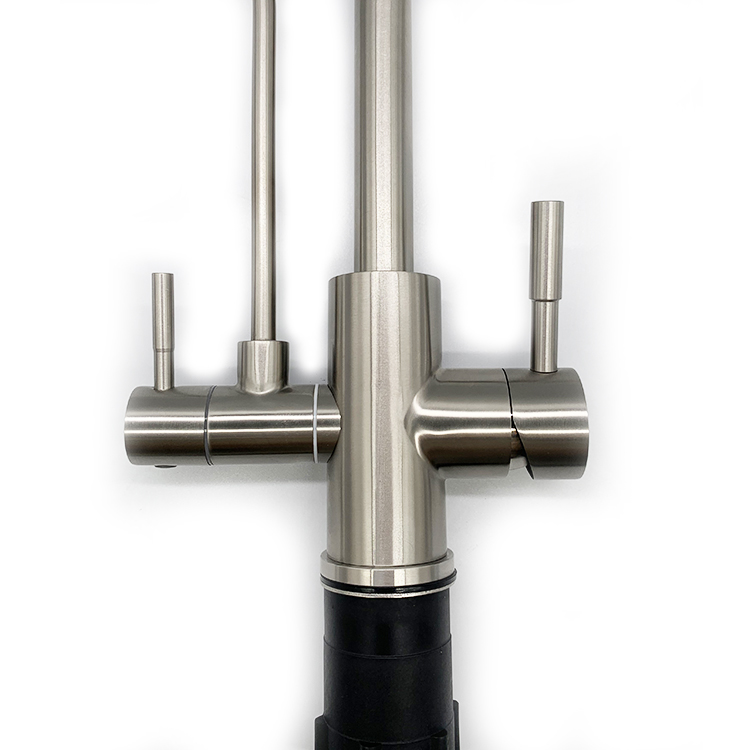 SUS304 Dual Handle Direct Drinking Water Hot Cold Kitchen Faucet 3 Way Water Purifier Faucet