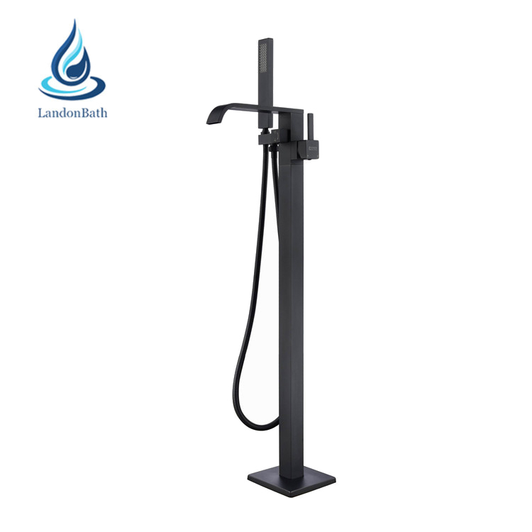 Matte Black Freestanding Bathtub Faucet Thermostatic Bathroom Faucet