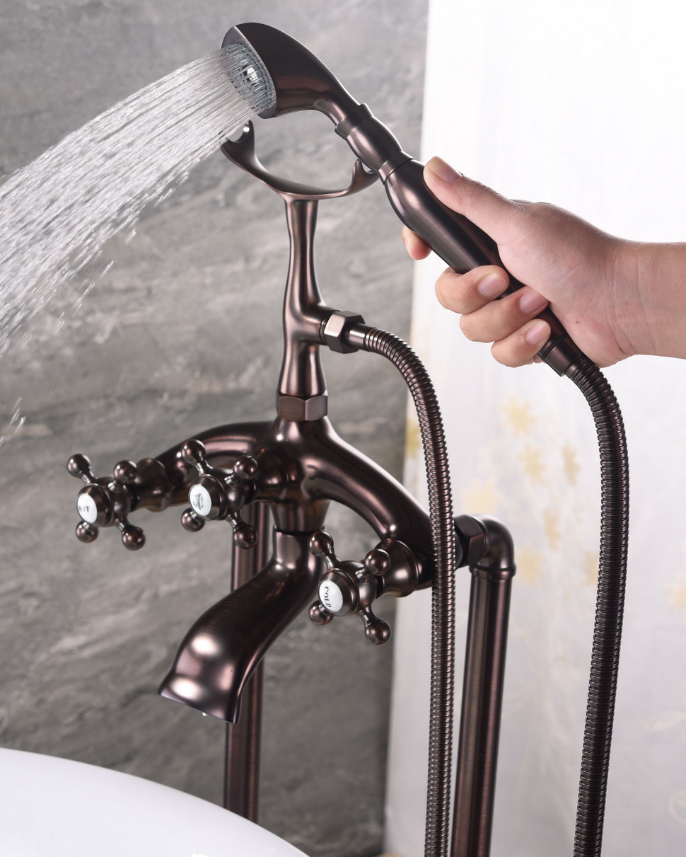 High Brass Quality Simple Design Deck-Mount Roman Thermostatic Bathtub Faucet