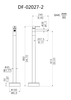 Modern Streamline Design Freestanding Bath Filler Mixer DF-02027-2