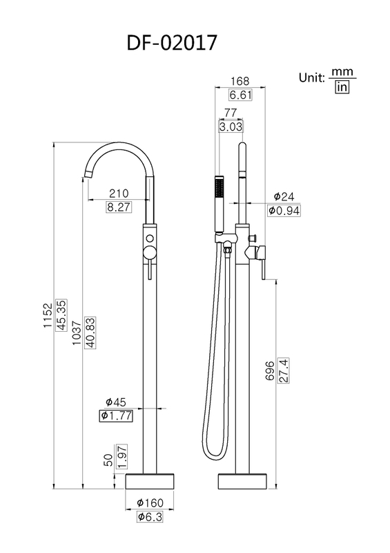 Stunning Hot Freestanding Bathtub Faucet DF-02017