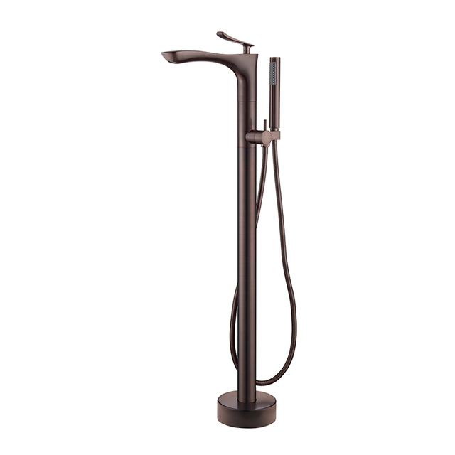 Hotel Home Chrome Floor Mounted Bath Shower Mixer Bathroom Freestanding Bathtub Faucet