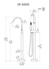 European Bathroom Brass Freestanding Bath Tub Shower Mixer DF-02035
