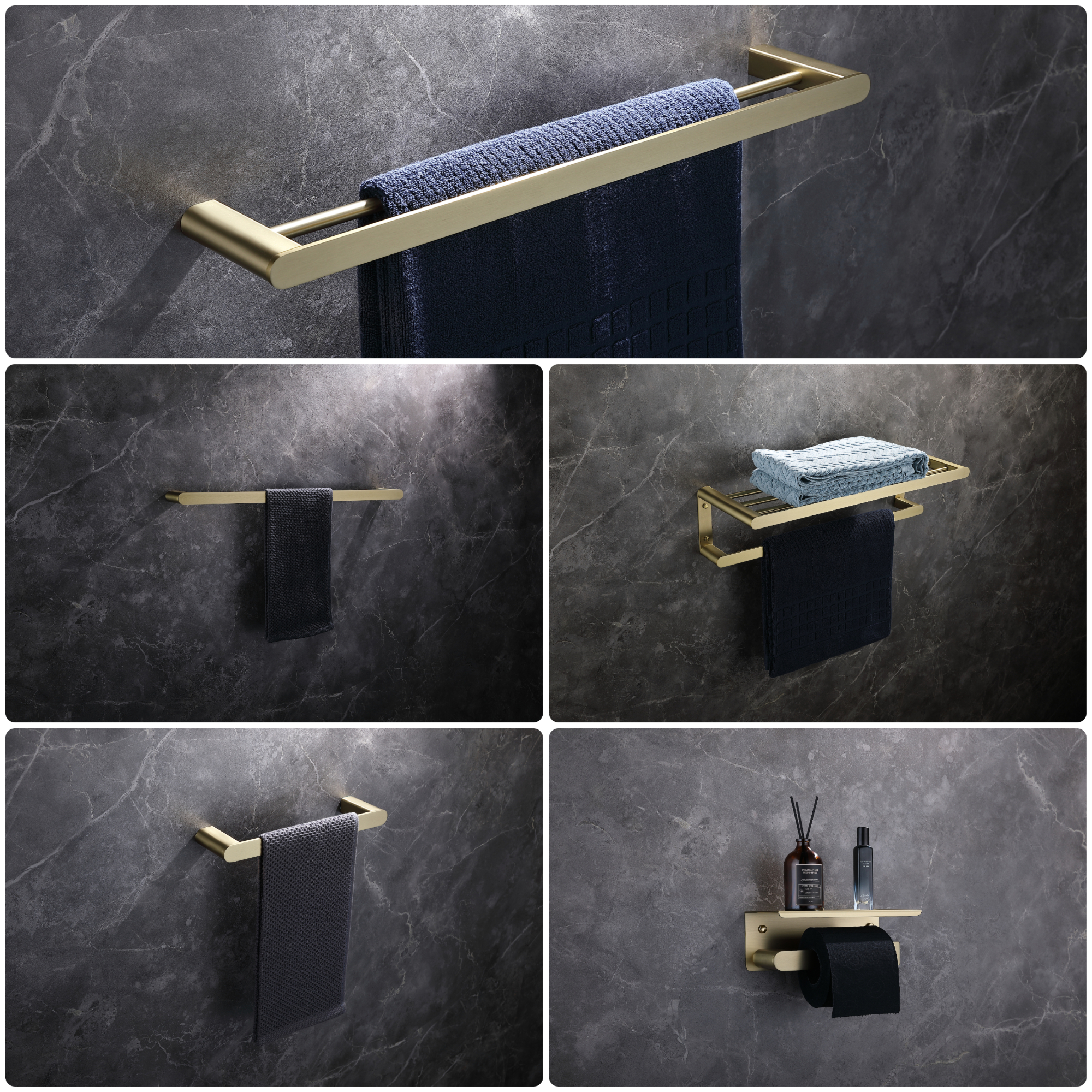 Bathroom Accessories Brushed Gold Manufacturer