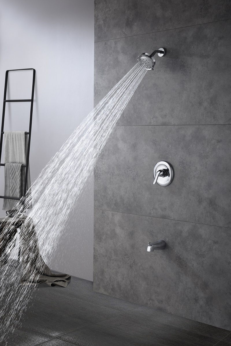 Brass Wall Mounted Concealed Bathroom Shower Faucet Trim Kits Wih Pressure Balance Valve