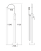 Floor Mounted Tub Filler Free Standing Bathtub Mixer Tap Faucet White Mount Freestanding Bath Long Neck Faucets Stand Alone