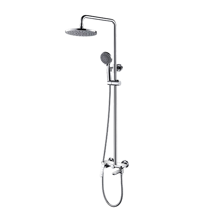 Rainshower Round Brass Bathroom Shower Sets Special Handle Self Closing Shower