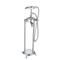 Floor mounted waterfall tub faucet triple cross knob handle bathtub faucet