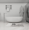 Modern Square Chrome High Flow Rate Brass Floor Mounted Bathtub Faucet
