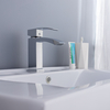 Factory Supplier Bathroom Sink Tap Deck Mounted Chrome Single Handle Single Cold Water Wash Hand Zinc Body Square Basin Faucet