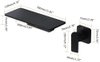 Waterfall Bathtub Faucet Mixer Bath Tubs Filler Modern Taps Faucets Tub Filler Matte Black Wall Mount