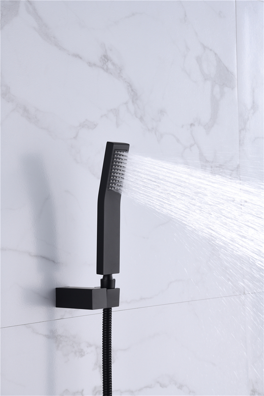 Shower Black Multi Function Matte Bathroom Bath Mixer Faucet Matt Systems Modern Shower Room System