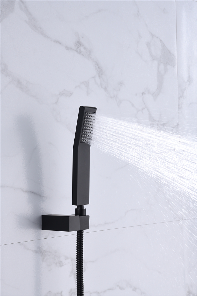 Shower Black Multi Function Matte Bathroom Bath Mixer Faucet Matt Systems Modern Shower Room System