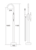 High Quality Free Standing Bathroom Bathtub Faucet with Hand Shower Freestanding Bath Tub Fillers