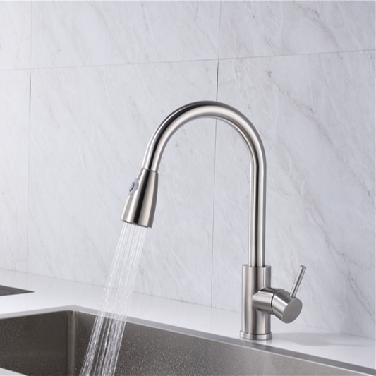 best selling single handle stainless steel kitchen sink faucet with pullout hose