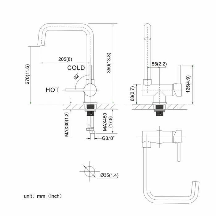 Movable Long Neck Kitchen Faucet Kitchen Wash Basin Sink Tap Foldable Water Tap